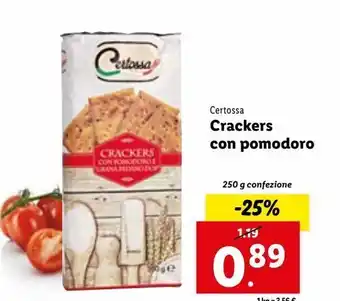 Lidl Crackers con pomodoro offerta