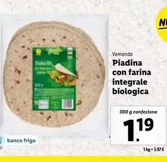 Lidl Piadina con farina  integrale biologica offerta