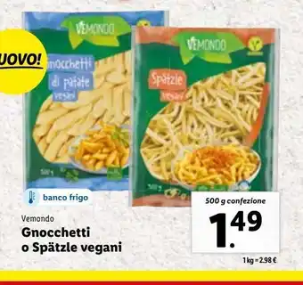 Lidl Gnocchetti o spätzle vegani offerta