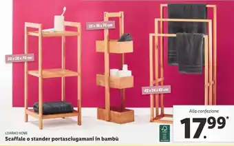 Scaffale o stander portasciugamani in bambu