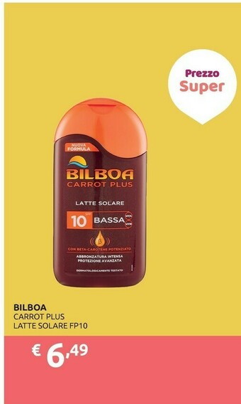 PiùMe Bilboa Carrot Plus Latte Solare FP10 offerta