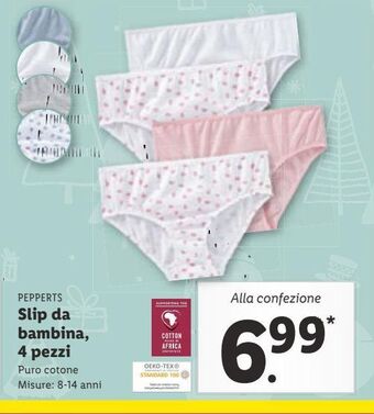 Lidl Slip da bambina 4 pezzi offerta