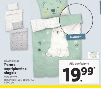 Lidl Parure copripiumino singolo offerta