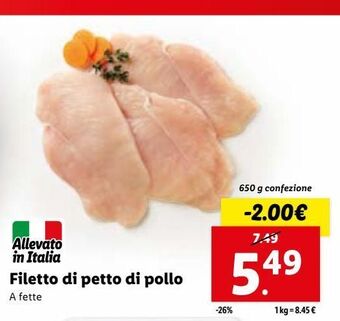Lidl Filetto di petto di pollo offerta