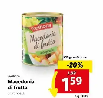 Lidl Macedonia di frutta offerta