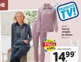 Lidl Tuta in ciniglia da donna offerta