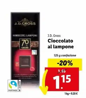 Lidl Cioccolato al lampone offerta