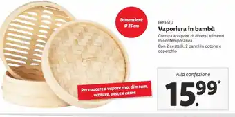 Lidl Vaporiera in bambù offerta