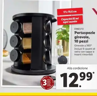 Lidl Portaspezie girevole, 10 pezzi offerta