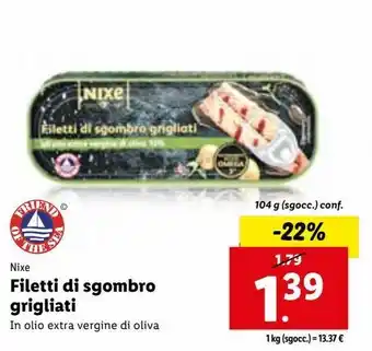 Lidl Filetti di sgombro grigliati offerta