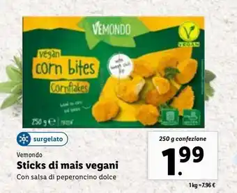 Lidl Sticks di mais vegani offerta
