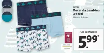 Boxer da bambino 3 pezzi
