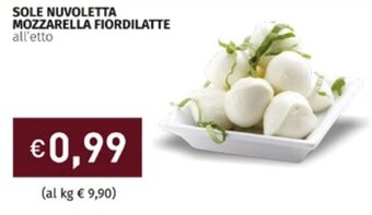 Prezzemolo e Vitale Sole Nuvoletta Mozzarella Fiordilatte offerta