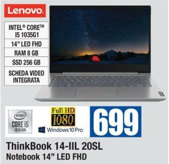 Wellcome Lenovo ThinkBook 14-IIL 20SL Notebook 14" LED FHD offerta