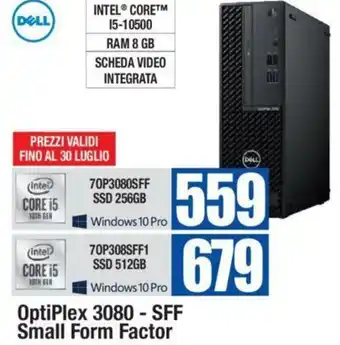 Wellcome Dell OptiPlex 3080 - SFF Small Form Factor 70P308SFF1 SSD 512GB offerta