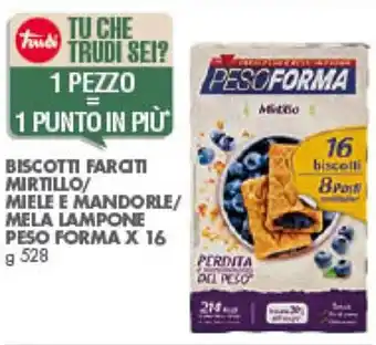 Biscotti Farciti Mirtillo / Miele E Mandorle/ Mela Lampone Peso Forma x 16 528 g