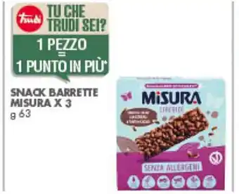 Italmark Misura Snakc Barrette x 3 63 g offerta