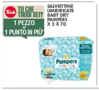 Italmark Pampers Salviettine Umidificate Baby Dry x 2 x 70 offerta