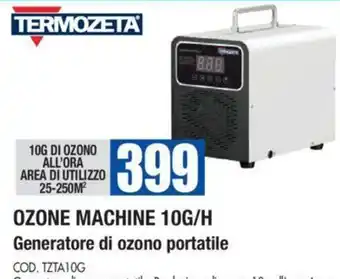 Wellcome Termozeta Ozone Machine 10G/H Generatore di ozono portatile offerta