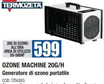 Wellcome Termozeta Ozone Machine 20G/H Generatore di ozono portatile offerta