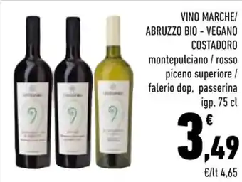 Conad Margherita Costadoro Vino Marche/Abruzzo Bio - Vegano 75 cl offerta