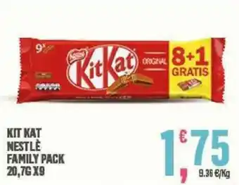 Interspar Nestlé Kit Kat Family Pack 20,7g x9 offerta