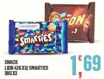 Interspar Snack Lion 42g x3/ Smarties 38g x3 offerta