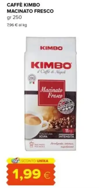 Tigre Kimbo Caffè Macinato Fresco 250 gr offerta