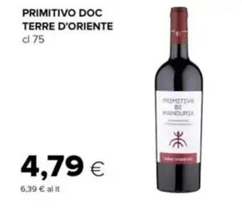 Tigre Terre d'Oriente Primitivo DOC 75 cl offerta