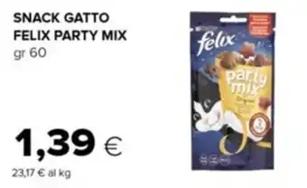 Tigre Felix Party Mix Snack Gatto 60 gr offerta