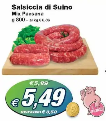 Prix Quality Salsiccia di Suino 800 g offerta