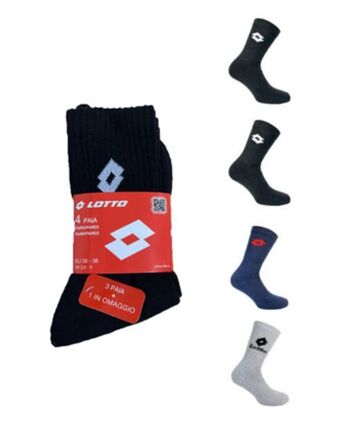 Lotto - set 4 paia calzini 3 colori