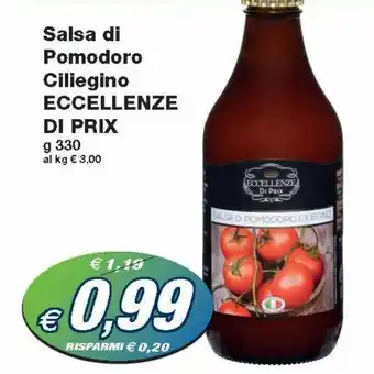 Prix Quality Eccellenze di Prix Salsa di Pomodoro Ciliegino 330 g offerta