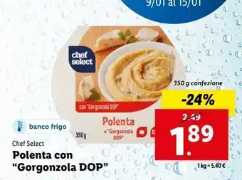 Lidl Polenta con 'gorgonzola dop' offerta