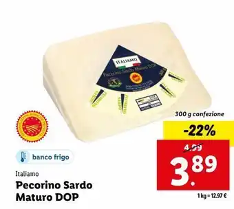 Lidl Pecorino sardo maturo dop offerta