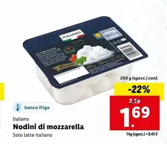 Lidl Nodini di mozzarella offerta
