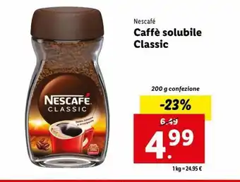 Lidl Caffè solubile classic offerta