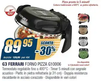 Sinergy G3 Ferrari Forno Pizza G10006 offerta