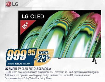Sinergy LG Smart TV OLED 55" OLED55A26LA offerta