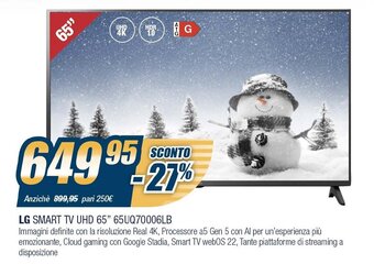LG Smart TV UHD 65" 65UQ70006LB