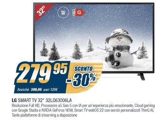 LG Smart TV 32" 32LQ63006LA