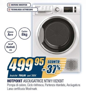 Sinergy Hotpoint Asciugatrice NTM1182XBIT offerta