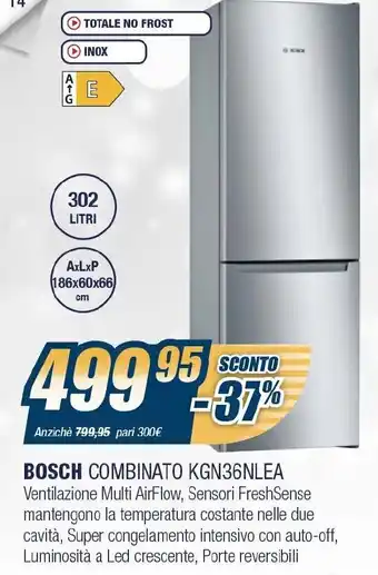 Sinergy Bosch Combinato KGN36NLEA offerta
