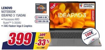 Trony Lenovo Notebook IdeaPad 3 15ADA6 offerta