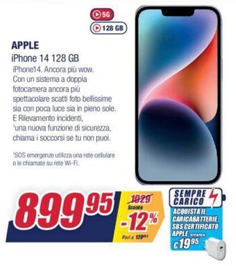 Trony Apple iPhone 14 128 GB offerta