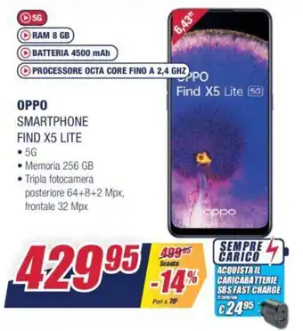 Trony Oppo Smartphone Find X5 Lite offerta