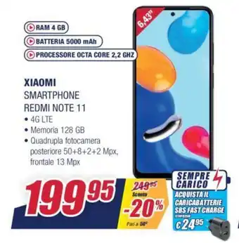 Trony Xiaomi Smartphone Redmi Note 11 offerta