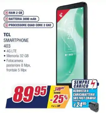 Trony TCL Smartphone 403 offerta