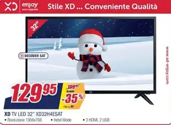 Trony XD TV LED 32" XD32H4ESAT offerta