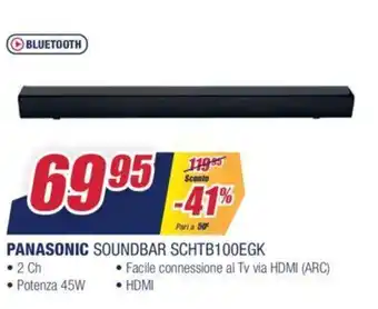 Trony Panasonic Soundbar SCHTB100EGK offerta